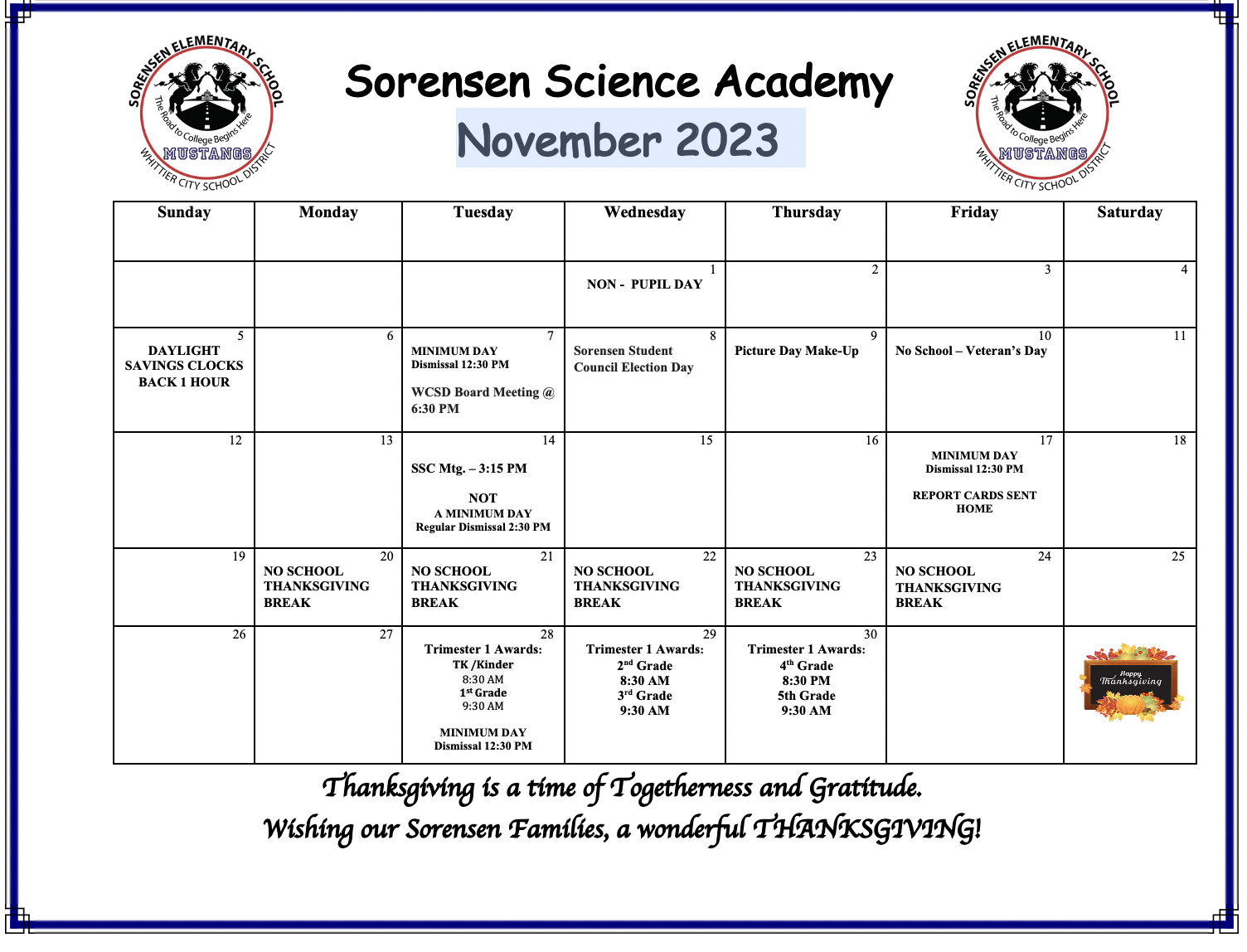 sorensen calendar 